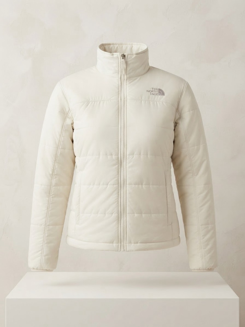 The North Face White Insulated Quilted Puffer Jacket - Women's Small